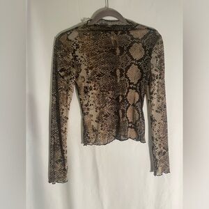 Sheer snakeskin top